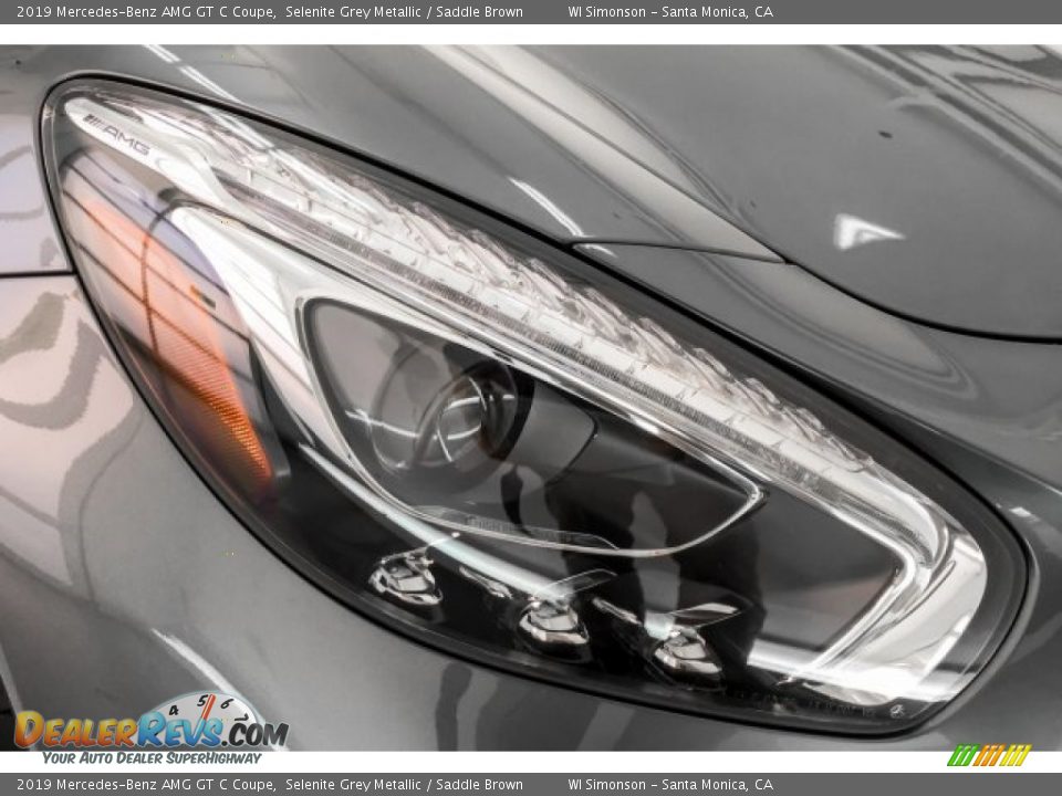 2019 Mercedes-Benz AMG GT C Coupe Selenite Grey Metallic / Saddle Brown Photo #31