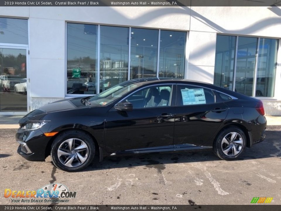 2019 Honda Civic LX Sedan Crystal Black Pearl / Black Photo #2