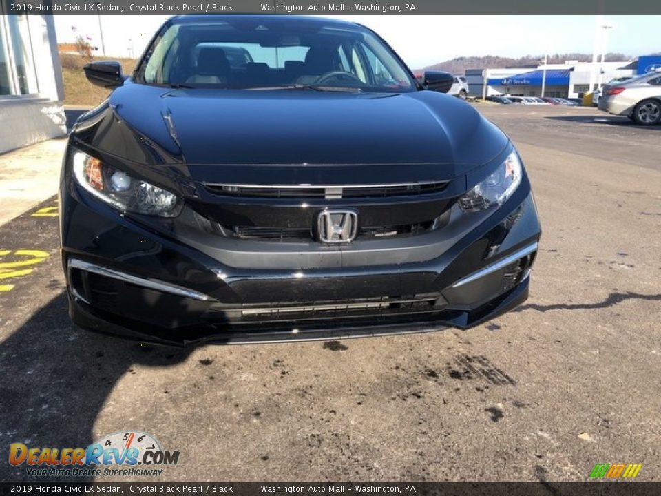 2019 Honda Civic LX Sedan Crystal Black Pearl / Black Photo #4