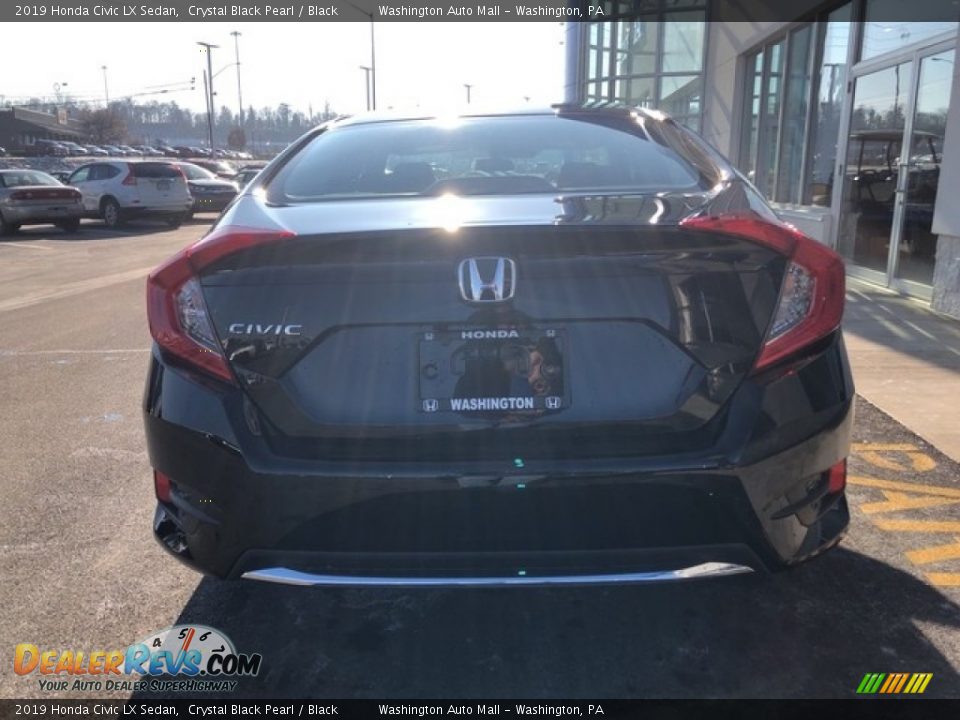 2019 Honda Civic LX Sedan Crystal Black Pearl / Black Photo #5