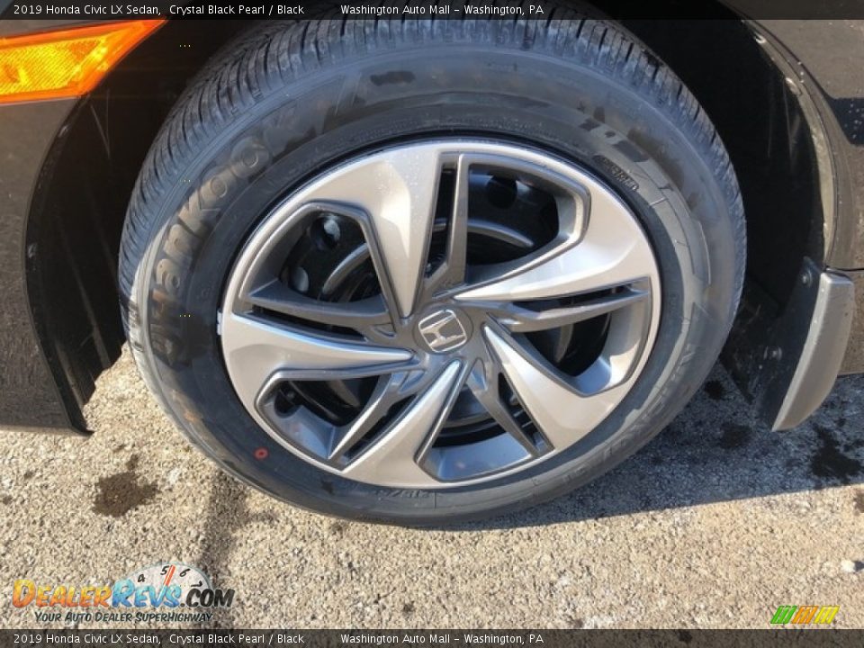 2019 Honda Civic LX Sedan Crystal Black Pearl / Black Photo #10