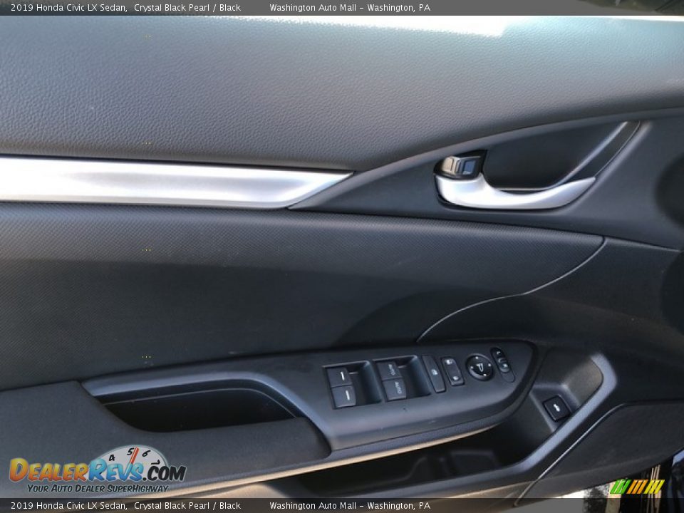 2019 Honda Civic LX Sedan Crystal Black Pearl / Black Photo #11