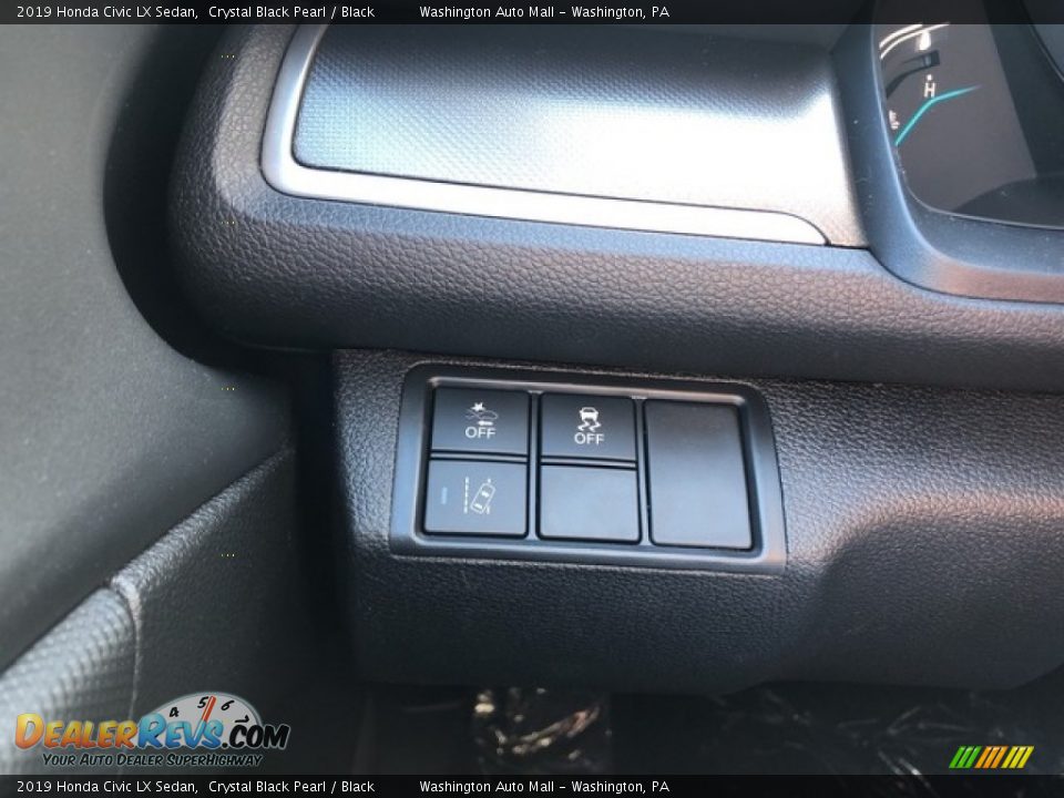 2019 Honda Civic LX Sedan Crystal Black Pearl / Black Photo #12
