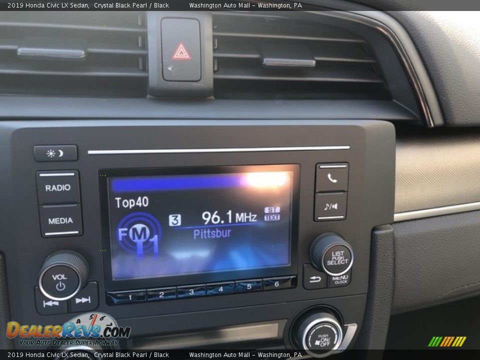 2019 Honda Civic LX Sedan Crystal Black Pearl / Black Photo #16