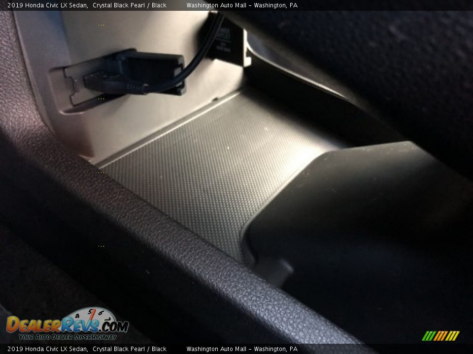 2019 Honda Civic LX Sedan Crystal Black Pearl / Black Photo #19