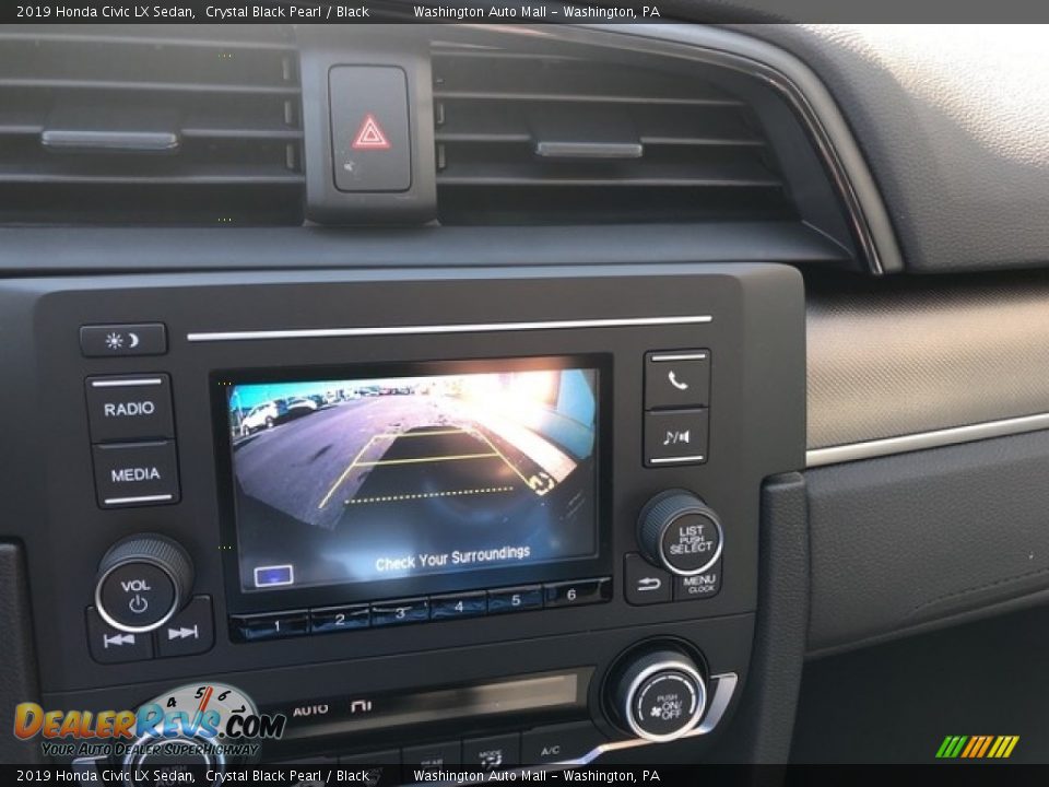 2019 Honda Civic LX Sedan Crystal Black Pearl / Black Photo #22