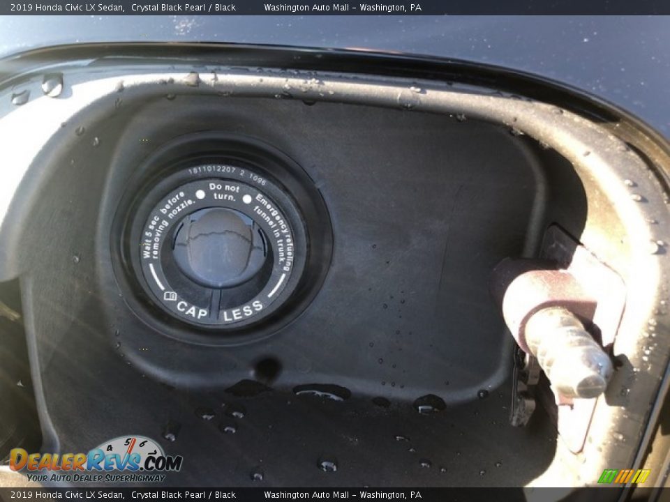 2019 Honda Civic LX Sedan Crystal Black Pearl / Black Photo #25
