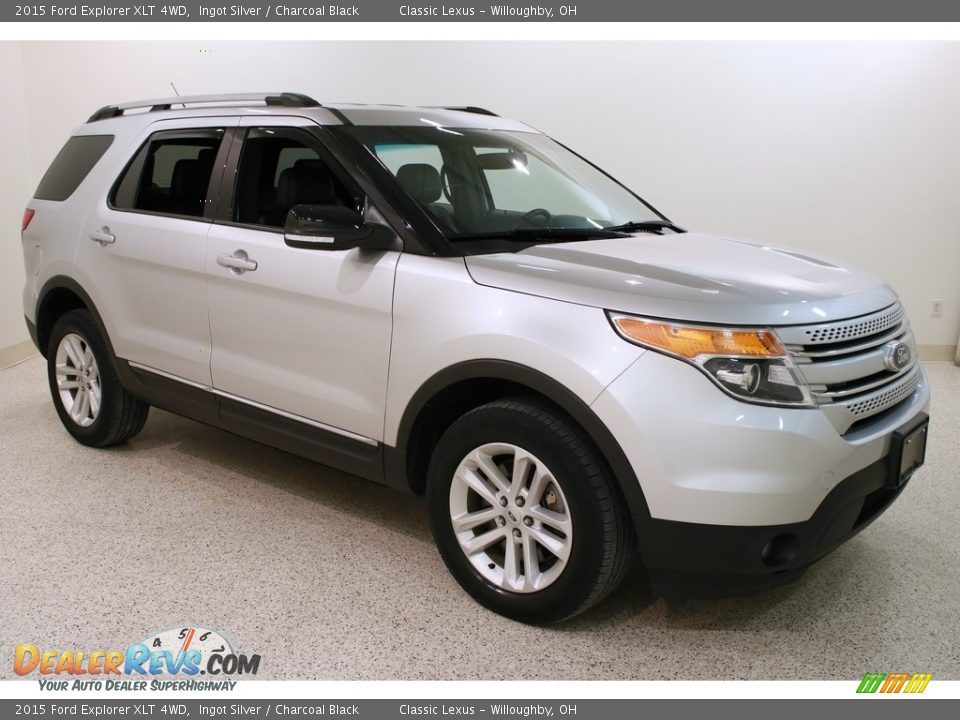2015 Ford Explorer XLT 4WD Ingot Silver / Charcoal Black Photo #1