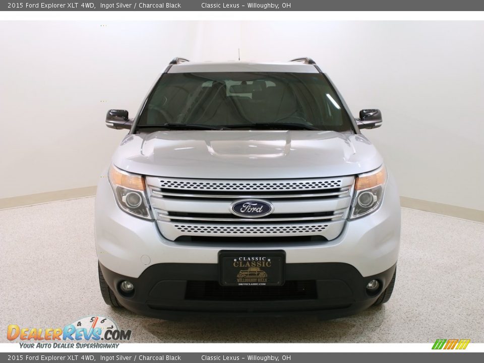 2015 Ford Explorer XLT 4WD Ingot Silver / Charcoal Black Photo #2