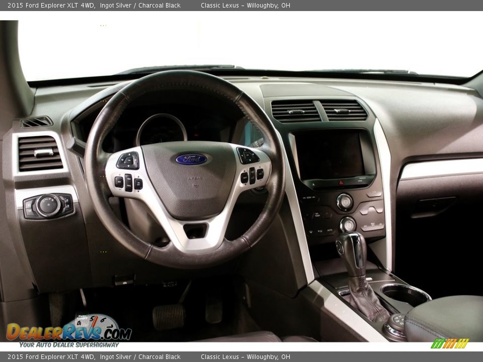 2015 Ford Explorer XLT 4WD Ingot Silver / Charcoal Black Photo #7
