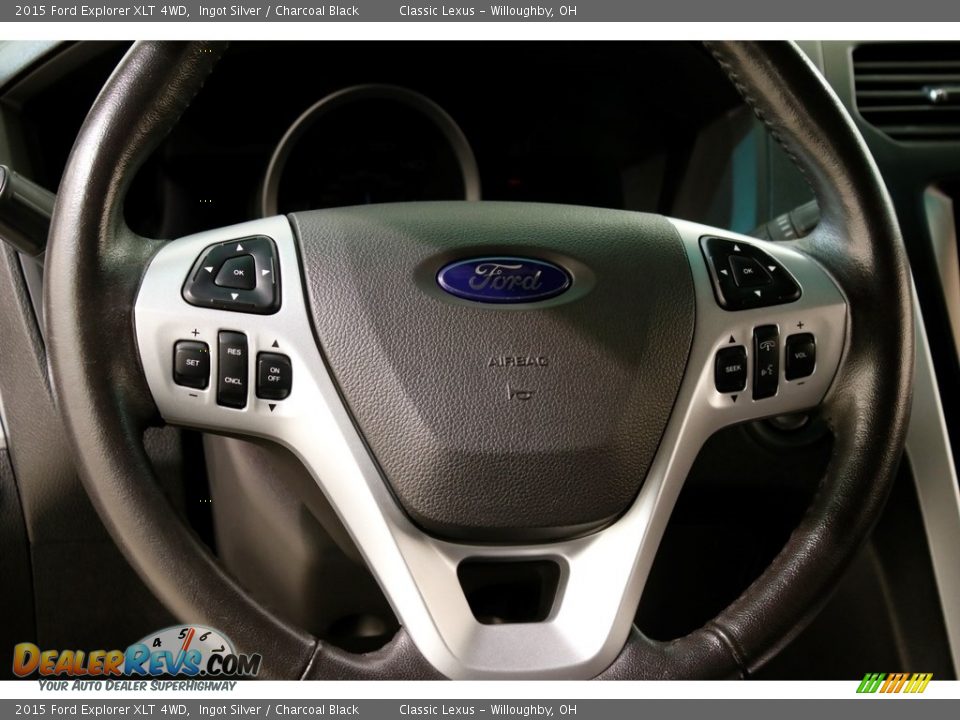 2015 Ford Explorer XLT 4WD Ingot Silver / Charcoal Black Photo #8