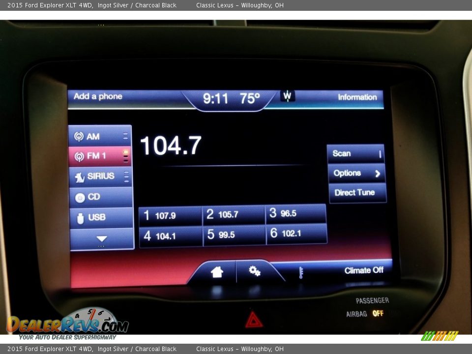 2015 Ford Explorer XLT 4WD Ingot Silver / Charcoal Black Photo #12