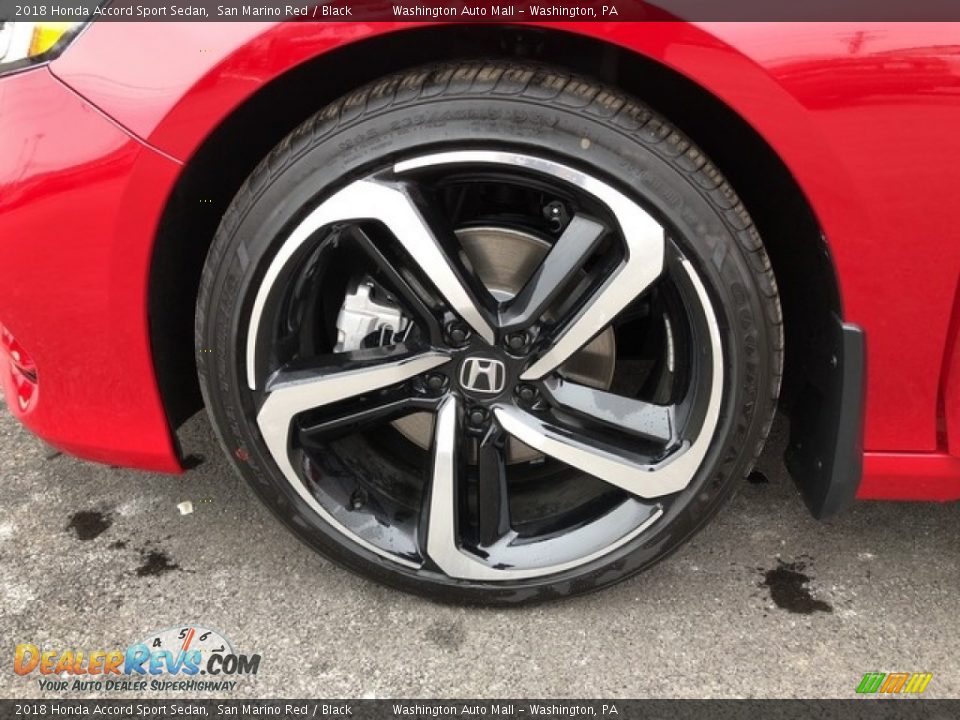 2018 Honda Accord Sport Sedan San Marino Red / Black Photo #25