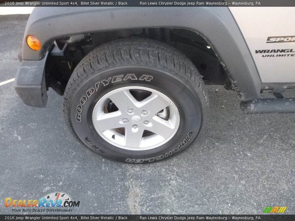 2016 Jeep Wrangler Unlimited Sport 4x4 Billet Silver Metallic / Black Photo #2