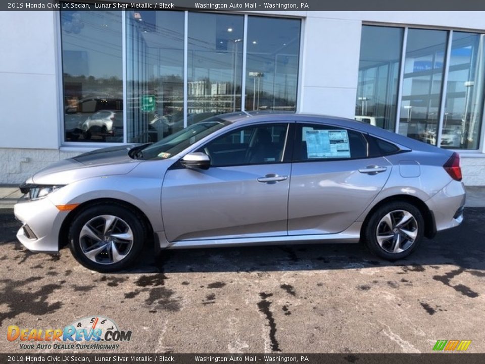 2019 Honda Civic LX Sedan Lunar Silver Metallic / Black Photo #2