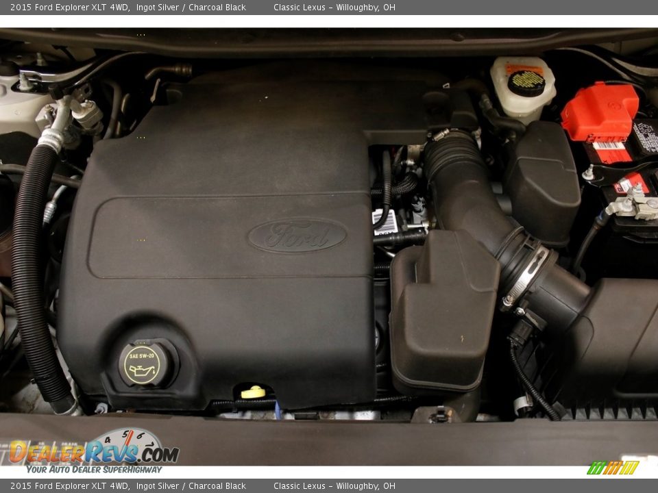 2015 Ford Explorer XLT 4WD Ingot Silver / Charcoal Black Photo #22