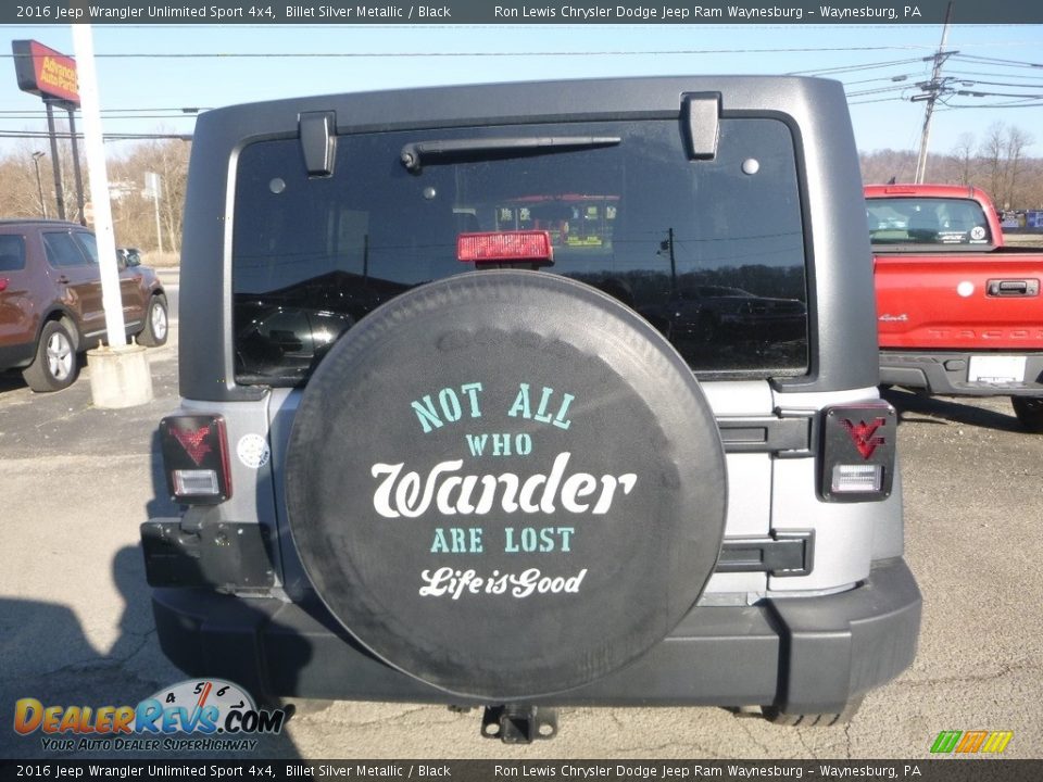2016 Jeep Wrangler Unlimited Sport 4x4 Billet Silver Metallic / Black Photo #5