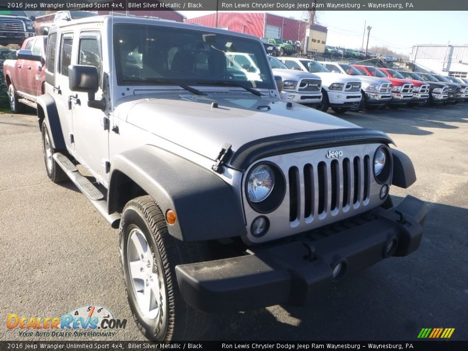 2016 Jeep Wrangler Unlimited Sport 4x4 Billet Silver Metallic / Black Photo #10