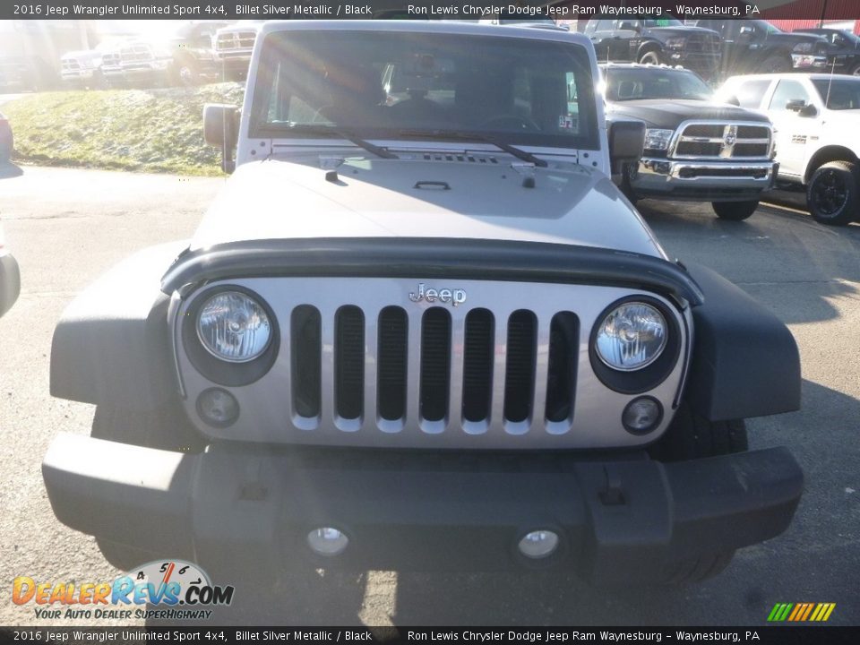 2016 Jeep Wrangler Unlimited Sport 4x4 Billet Silver Metallic / Black Photo #11