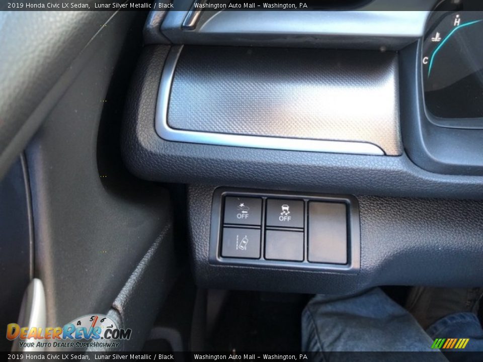 2019 Honda Civic LX Sedan Lunar Silver Metallic / Black Photo #13