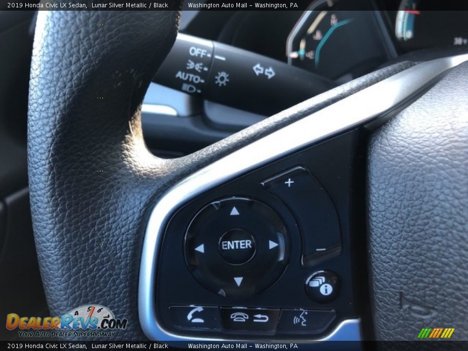 2019 Honda Civic LX Sedan Lunar Silver Metallic / Black Photo #15