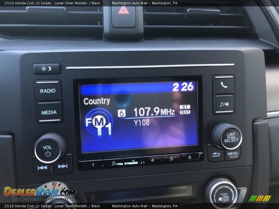 2019 Honda Civic LX Sedan Lunar Silver Metallic / Black Photo #17