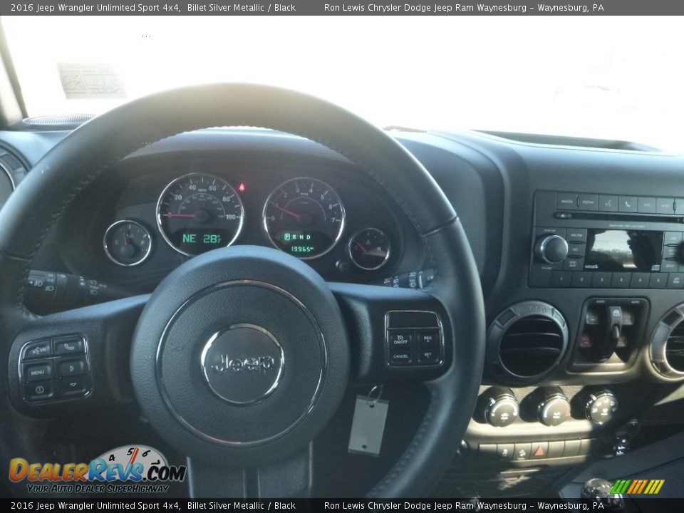 2016 Jeep Wrangler Unlimited Sport 4x4 Billet Silver Metallic / Black Photo #20