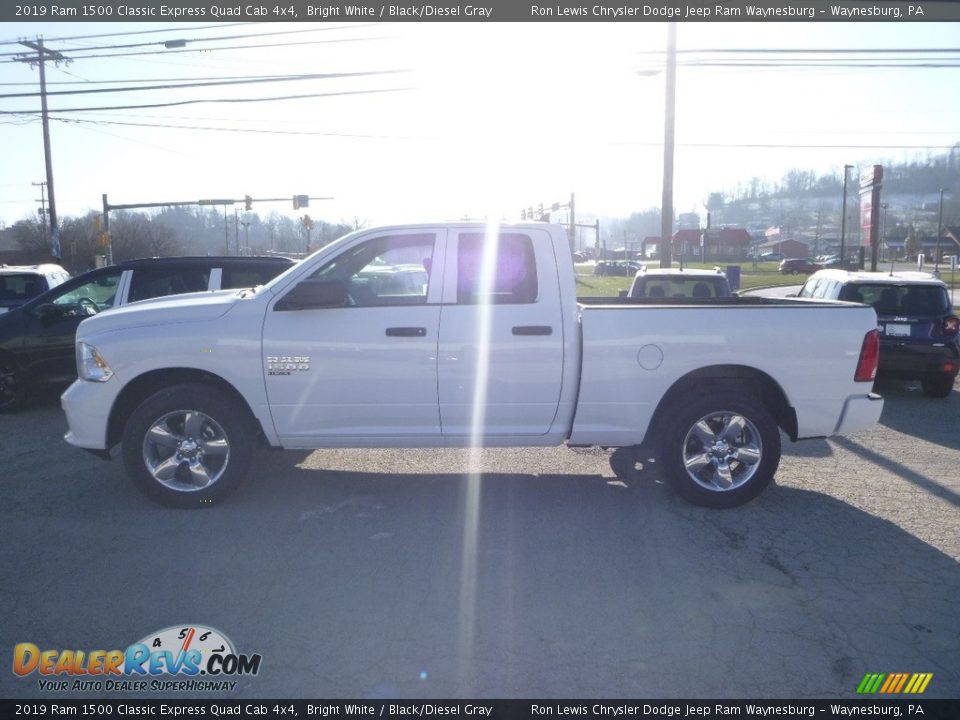 2019 Ram 1500 Classic Express Quad Cab 4x4 Bright White / Black/Diesel Gray Photo #3