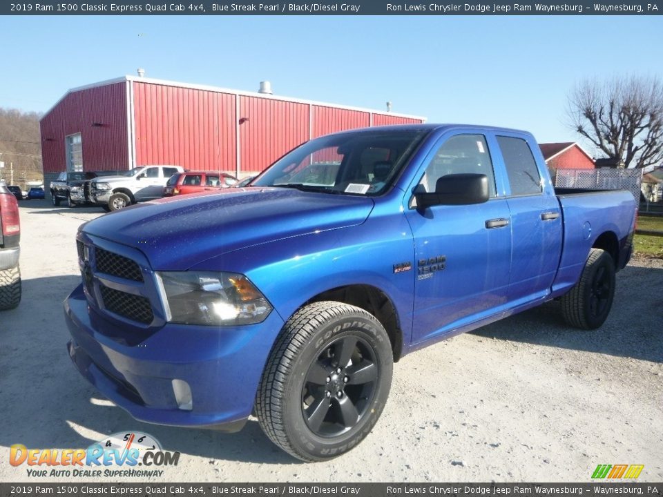 2019 Ram 1500 Classic Express Quad Cab 4x4 Blue Streak Pearl / Black/Diesel Gray Photo #1