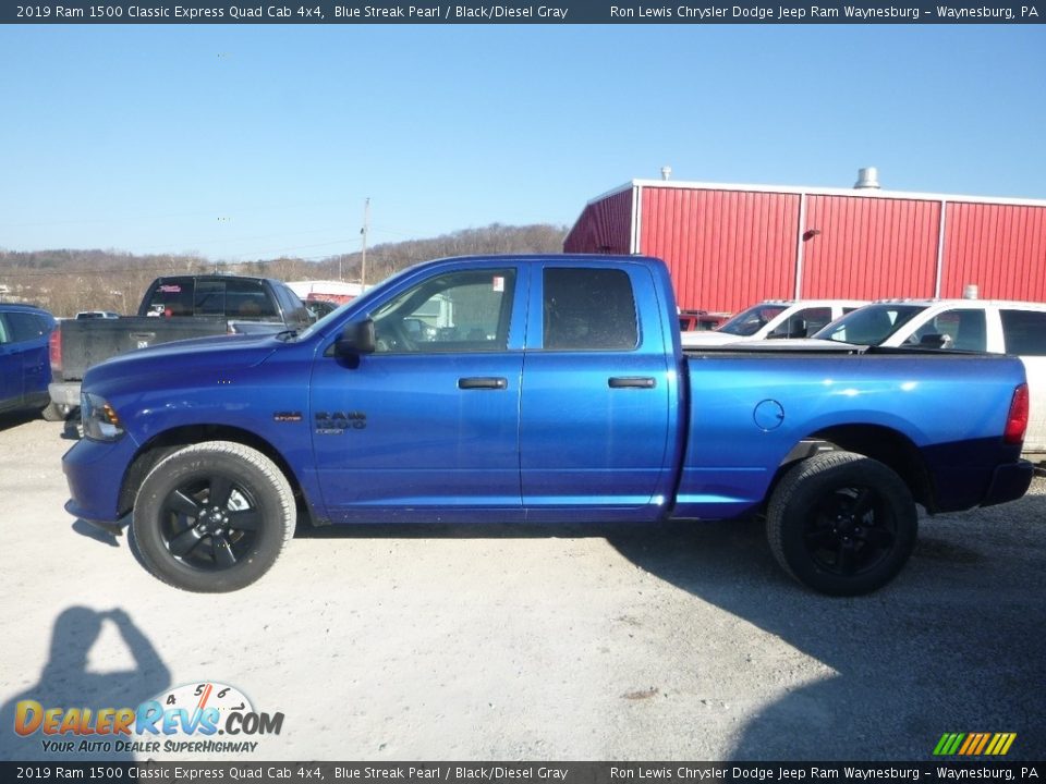 2019 Ram 1500 Classic Express Quad Cab 4x4 Blue Streak Pearl / Black/Diesel Gray Photo #2