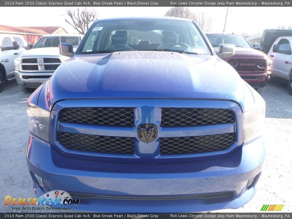 2019 Ram 1500 Classic Express Quad Cab 4x4 Blue Streak Pearl / Black/Diesel Gray Photo #7