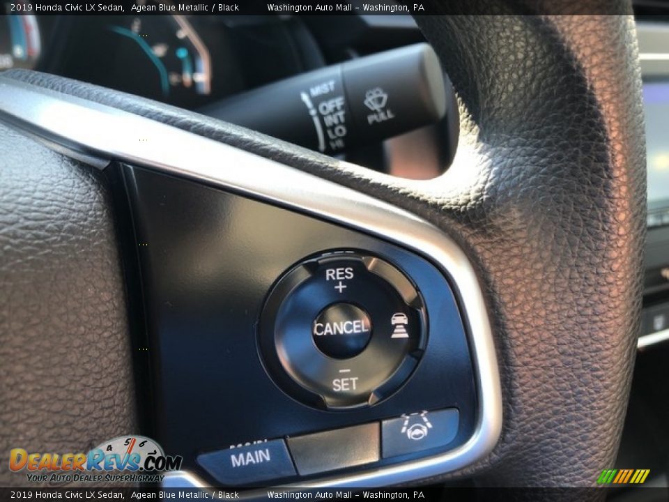 2019 Honda Civic LX Sedan Agean Blue Metallic / Black Photo #16