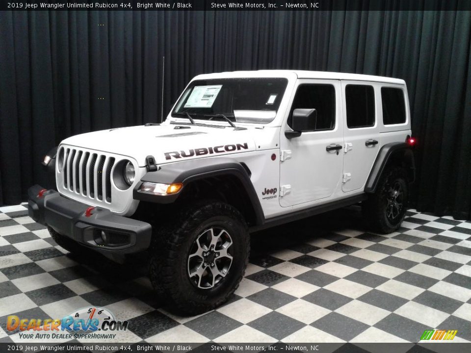 2019 Jeep Wrangler Unlimited Rubicon 4x4 Bright White / Black Photo #2