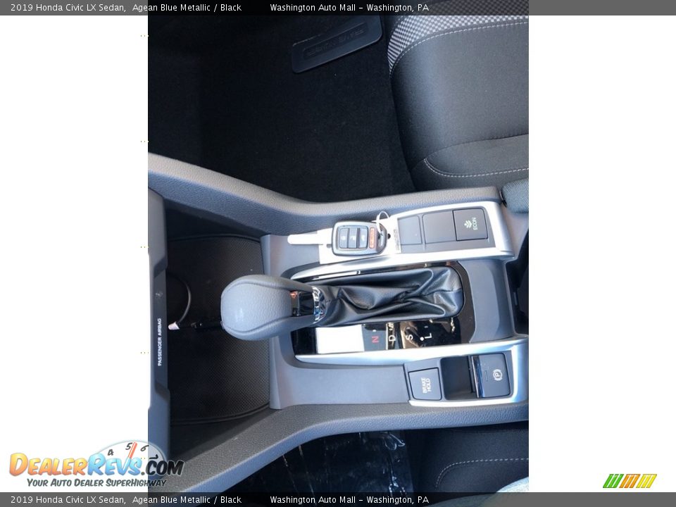 2019 Honda Civic LX Sedan Agean Blue Metallic / Black Photo #21