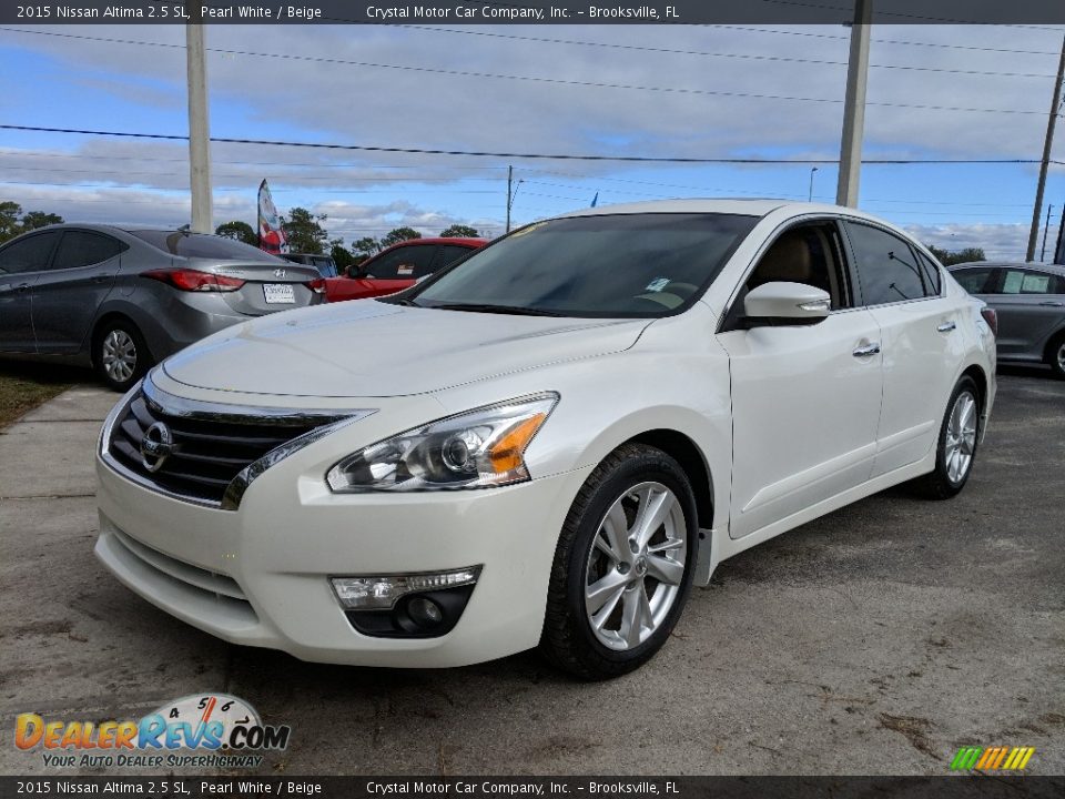 2015 Nissan Altima 2.5 SL Pearl White / Beige Photo #1