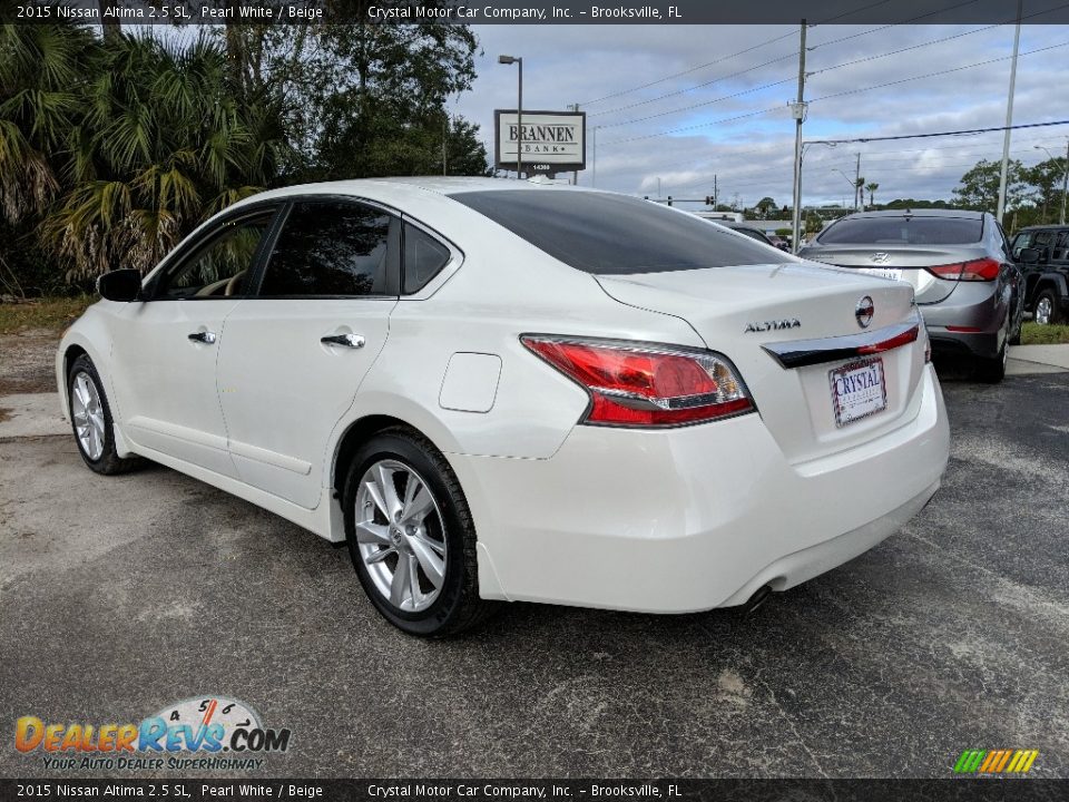 2015 Nissan Altima 2.5 SL Pearl White / Beige Photo #3