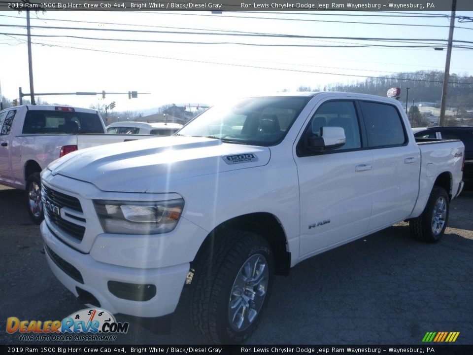 2019 Ram 1500 Big Horn Crew Cab 4x4 Bright White / Black/Diesel Gray Photo #1