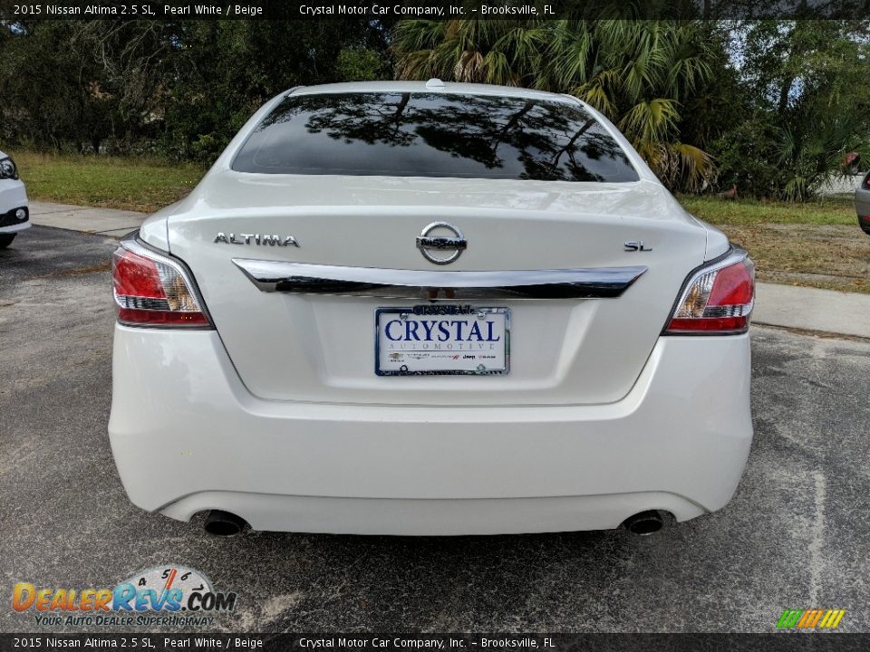 2015 Nissan Altima 2.5 SL Pearl White / Beige Photo #4