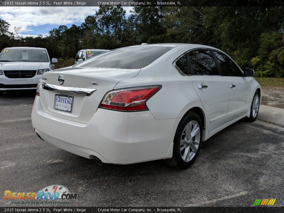 2015 Nissan Altima 2.5 SL Pearl White / Beige Photo #5