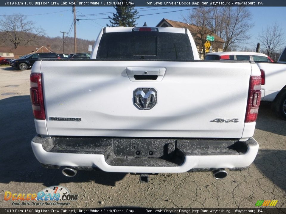 2019 Ram 1500 Big Horn Crew Cab 4x4 Bright White / Black/Diesel Gray Photo #5