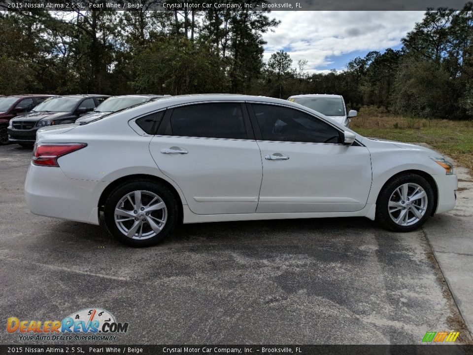 2015 Nissan Altima 2.5 SL Pearl White / Beige Photo #6