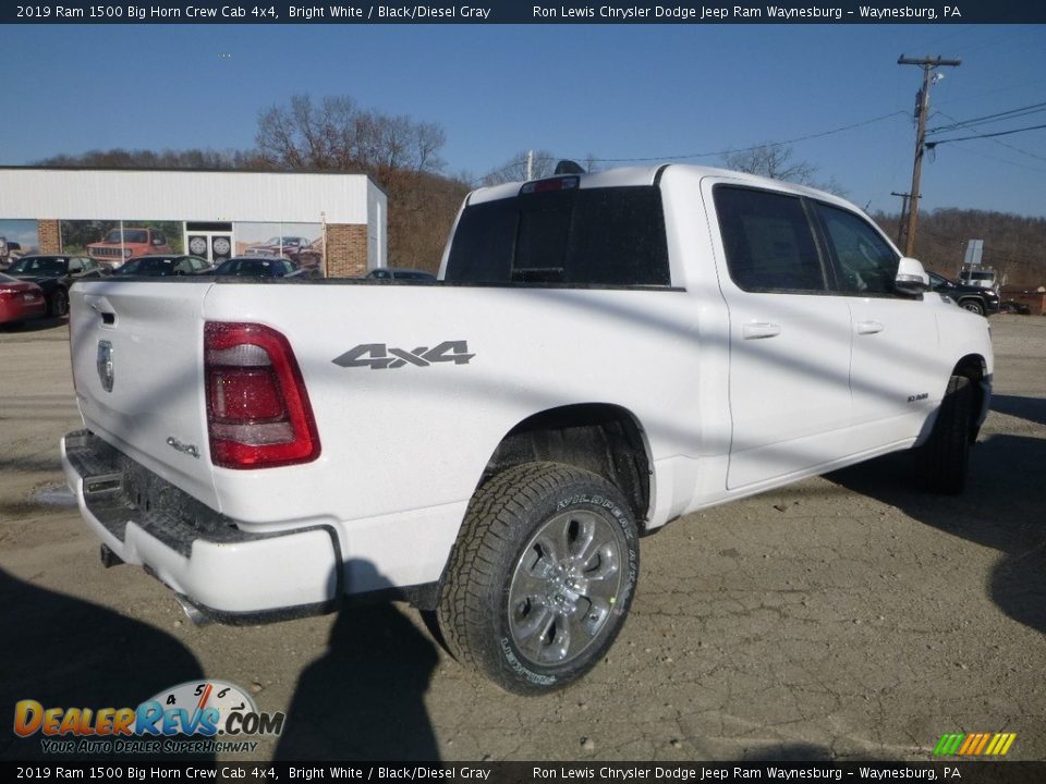 2019 Ram 1500 Big Horn Crew Cab 4x4 Bright White / Black/Diesel Gray Photo #6