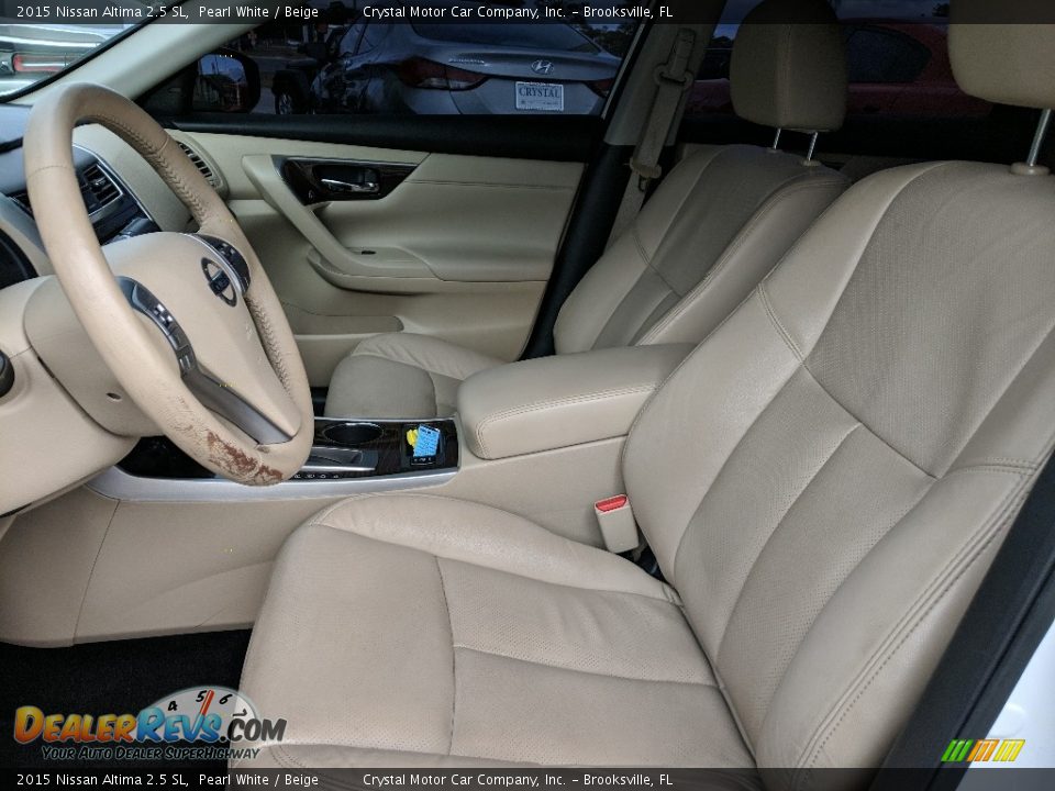2015 Nissan Altima 2.5 SL Pearl White / Beige Photo #9