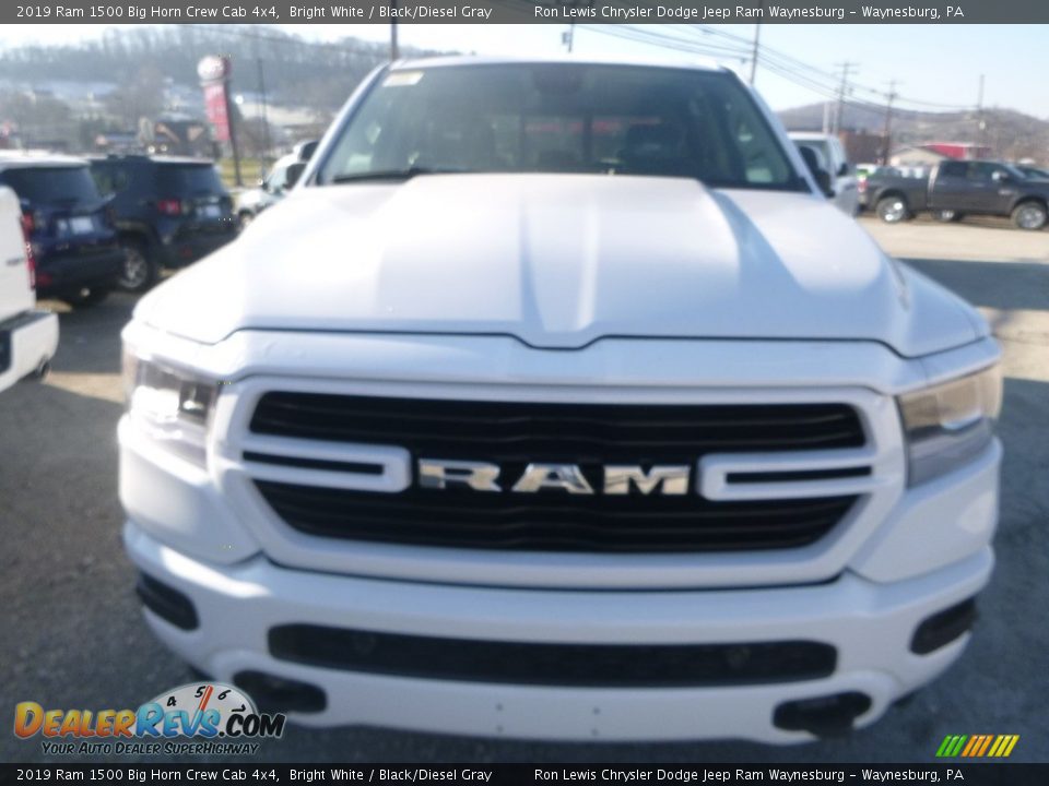 2019 Ram 1500 Big Horn Crew Cab 4x4 Bright White / Black/Diesel Gray Photo #10