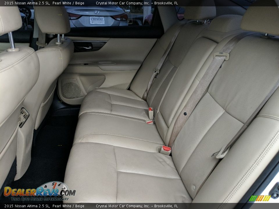 2015 Nissan Altima 2.5 SL Pearl White / Beige Photo #10