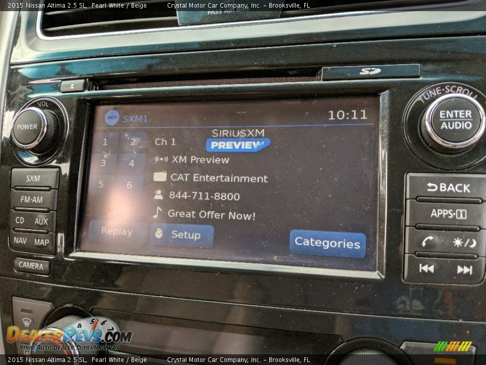 2015 Nissan Altima 2.5 SL Pearl White / Beige Photo #15