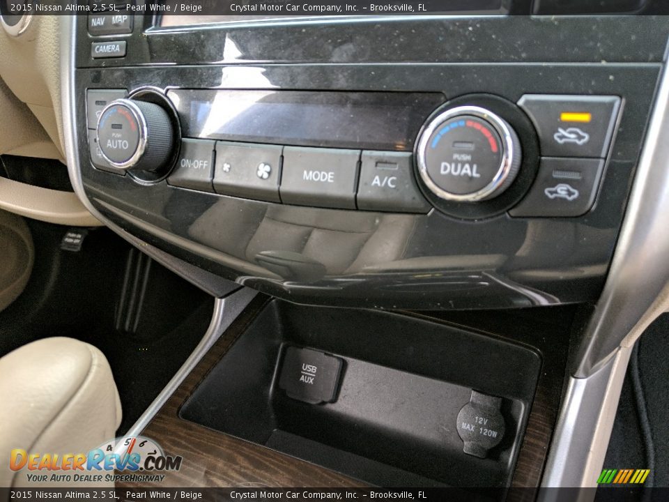2015 Nissan Altima 2.5 SL Pearl White / Beige Photo #16