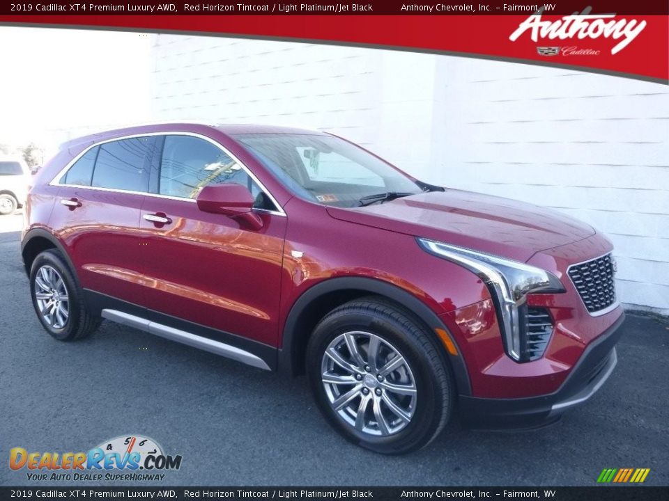 2019 Cadillac XT4 Premium Luxury AWD Red Horizon Tintcoat / Light Platinum/Jet Black Photo #1