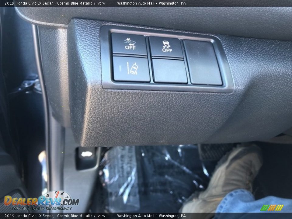 2019 Honda Civic LX Sedan Cosmic Blue Metallic / Ivory Photo #13