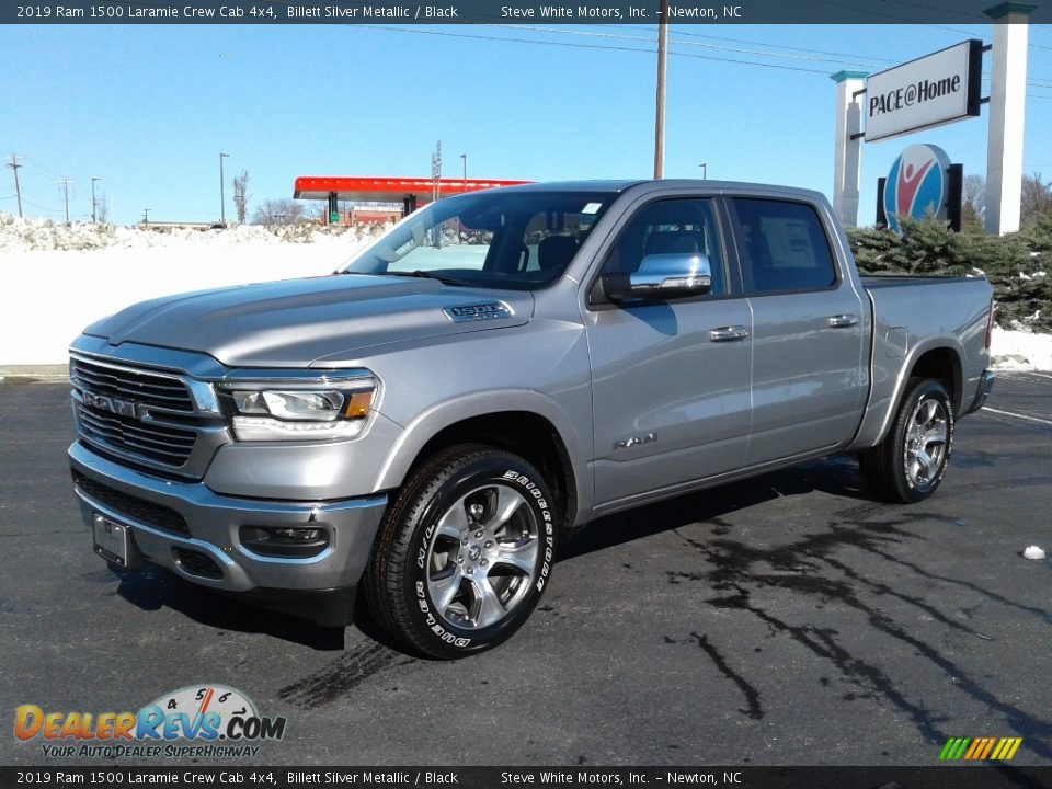2019 Ram 1500 Laramie Crew Cab 4x4 Billett Silver Metallic / Black Photo #2